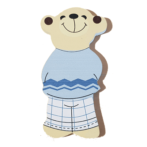 C&F Wooden Papa Bear Character - Blue Pyjamas C&F Wooden Papa Bear Character - Blue Pyjamas