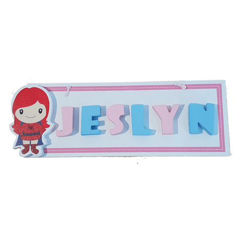 C&F Wooden Pink Border Rectangle Name Plate C&F Wooden Pink Border Rectangle Name Plate