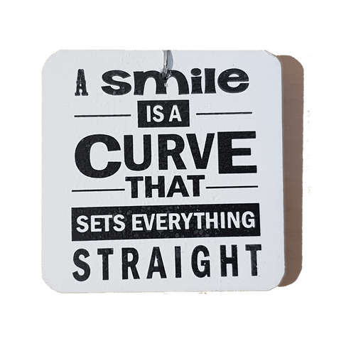 C&F Wooden Quote Magnet - A Smile Is A Curve C&F Wooden Quote Magnet - A Smile Is A Curve