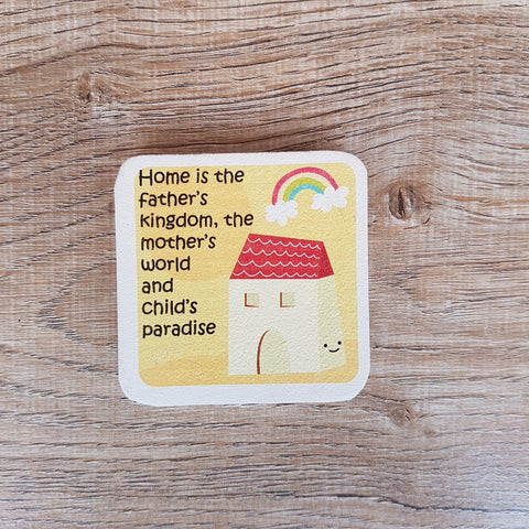 C&F Wooden Quote Magnet - Home Is The Father's Kingdom - Kids Haven C&F Wooden Quote Magnet - Home Is The Father's Kingdom - Kids Haven