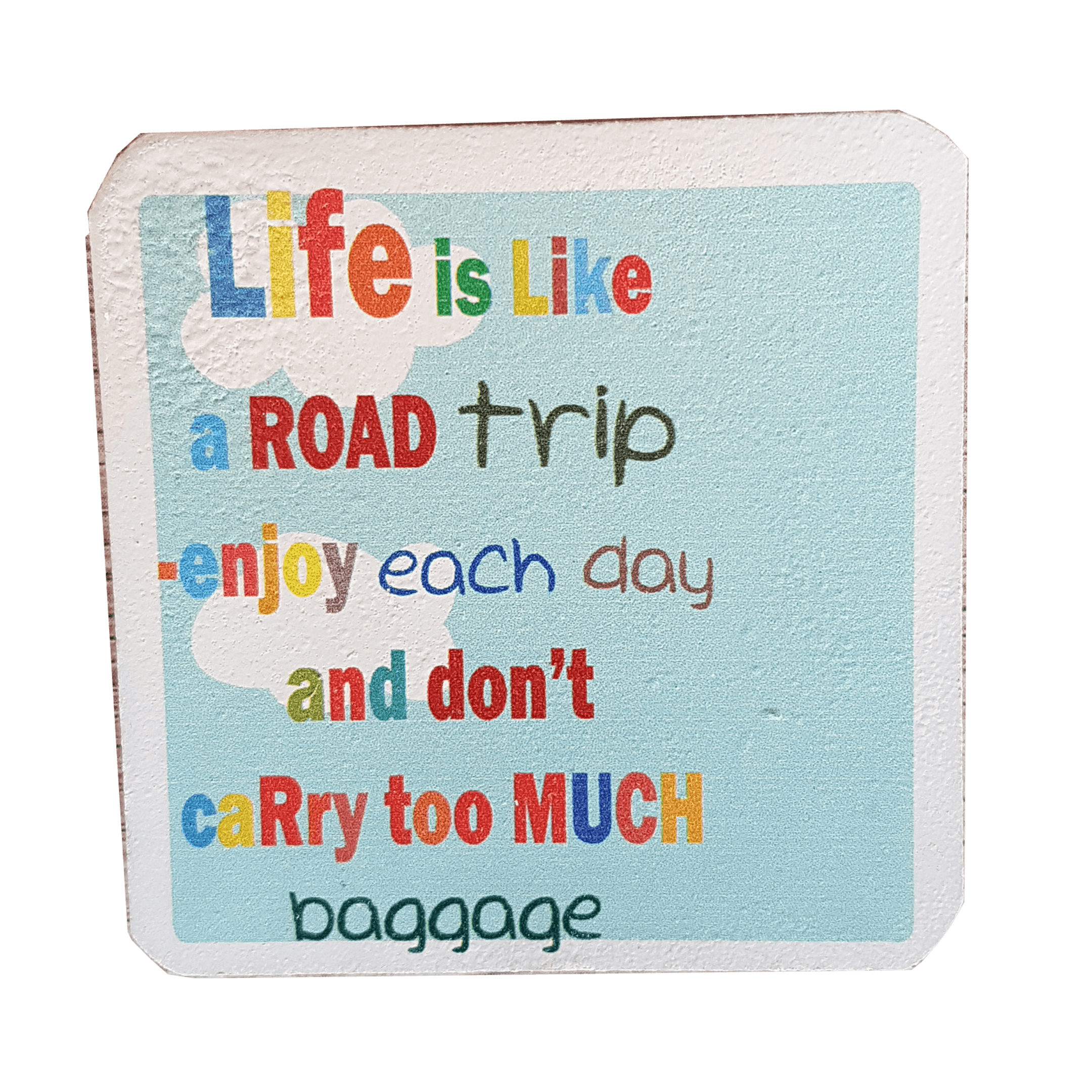 C&F Wooden Quote Magnet - Life Is Like A Road Trip C&F Wooden Quote Magnet - Life Is Like A Road Trip