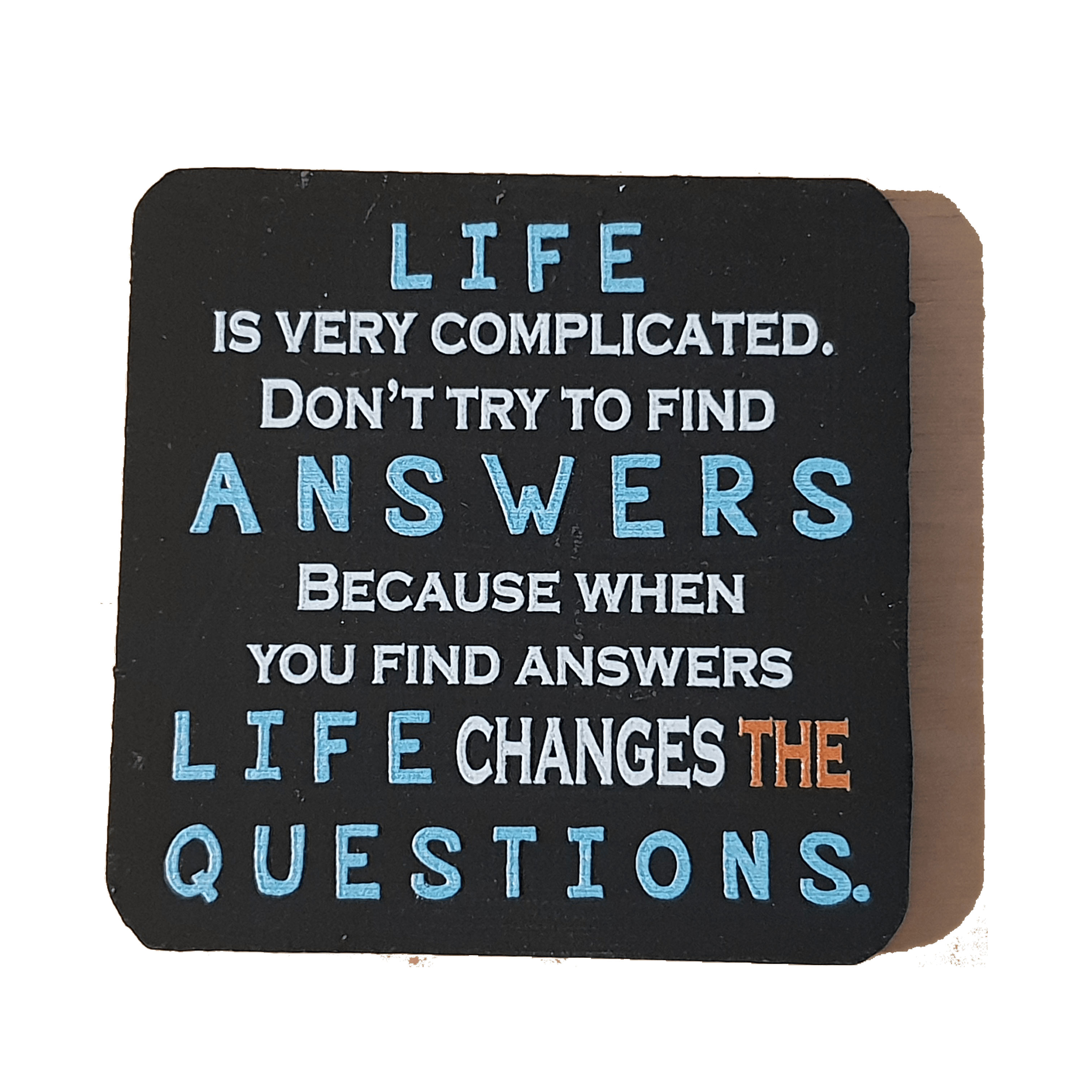 C&F Wooden Quote Magnet - Life Is Very Complicated C&F Wooden Quote Magnet - Life Is Very Complicated