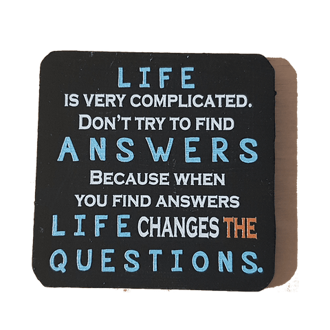 C&F Wooden Quote Magnet - Life Is Very Complicated C&F Wooden Quote Magnet - Life Is Very Complicated
