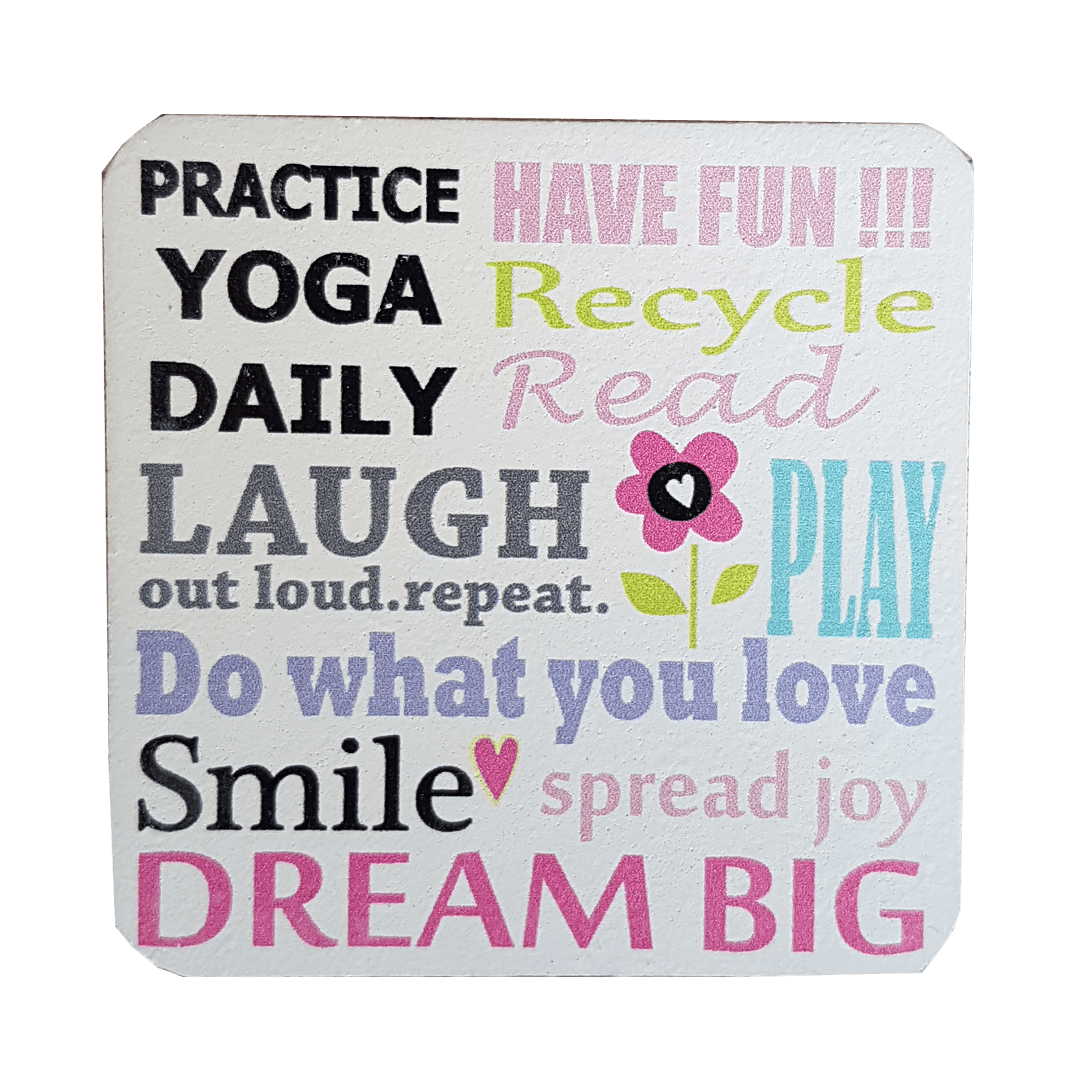 C&F Wooden Quote Magnet - Practise Yoga Daily C&F Wooden Quote Magnet - Practise Yoga Daily
