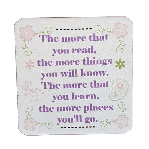 C&F Wooden Quote Magnet - The More You Read C&F Wooden Quote Magnet - The More You Read