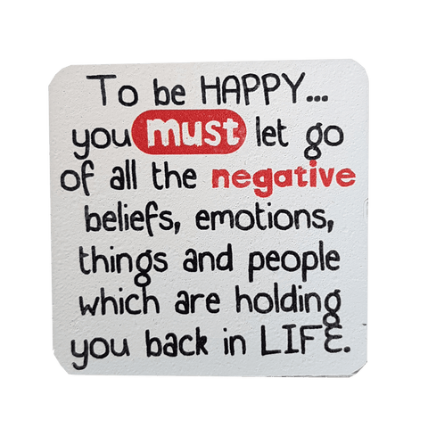 C&F Wooden Quote Magnet - To Be Happy You Must Let Go C&F Wooden Quote Magnet - To Be Happy You Must Let Go