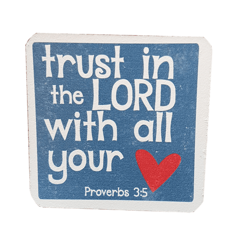 C&F Wooden Quote Magnet - Trust In The Lord C&F Wooden Quote Magnet - Trust In The Lord