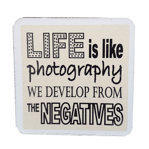 C&F Wooden Quote Magnet - We Develop From The Negatives C&F Wooden Quote Magnet - We Develop From The Negatives