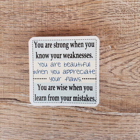 C&F Wooden Quote Magnet - You Are Strong - Kids Haven C&F Wooden Quote Magnet - You Are Strong - Kids Haven