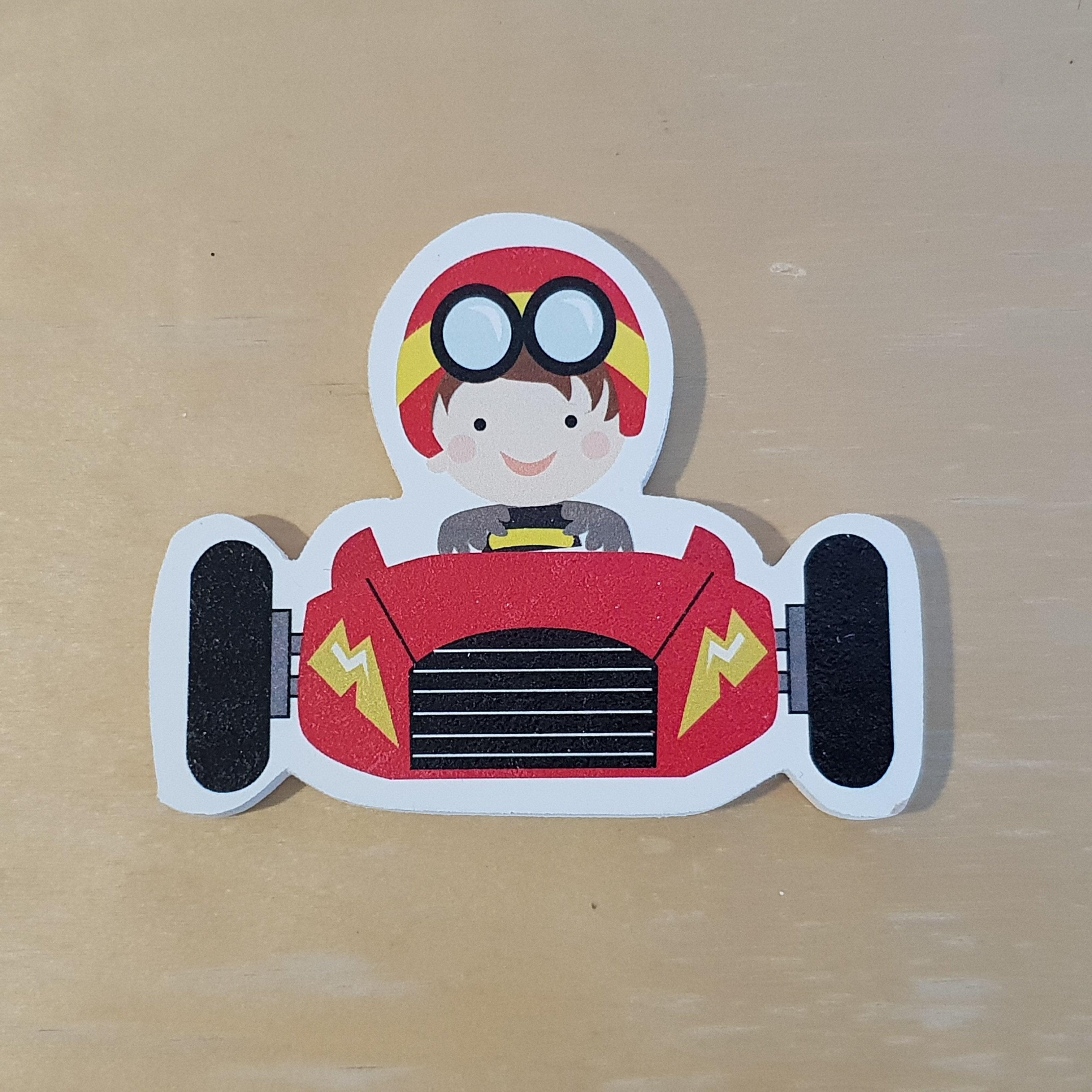 C&F Wooden Red Racing Car Character - Kids Haven