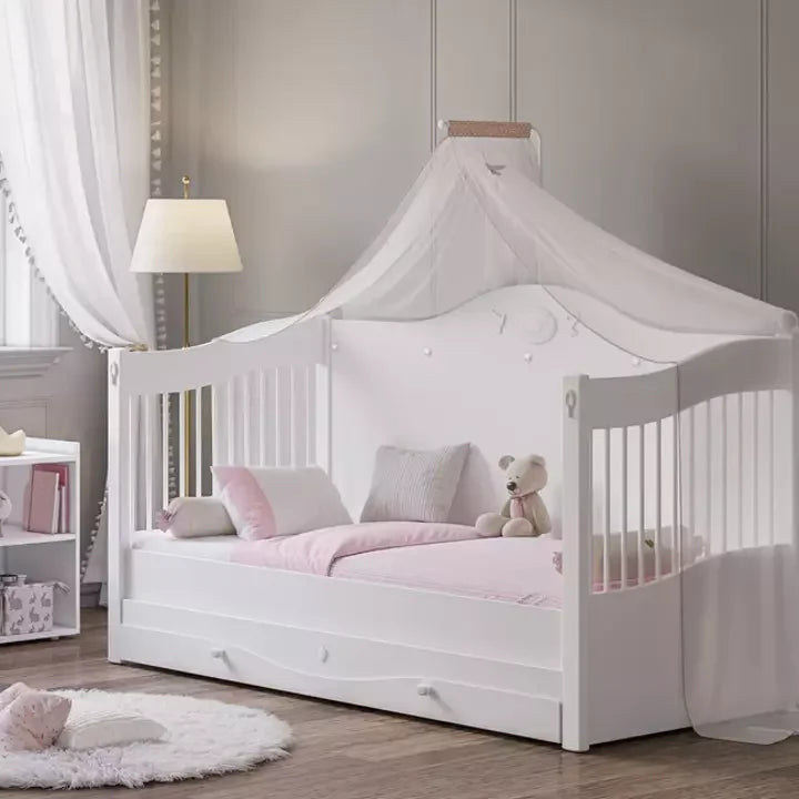 Rustic White Baby Canopy - Kids Haven