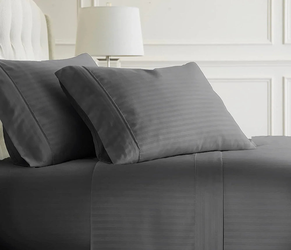 iSleep Solid Soft Strips Fitted Sheet Set (Various Colors) - Kids Haven