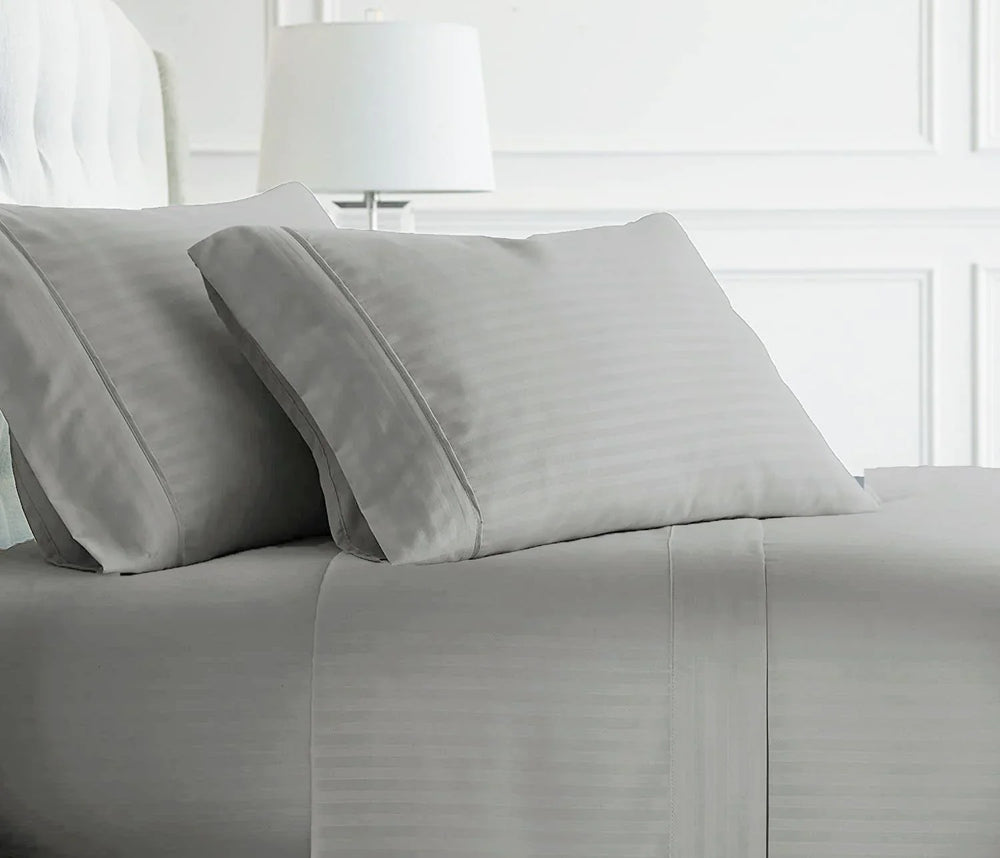 iSleep Solid Soft Strips Fitted Sheet Set (Various Colors) - Kids Haven