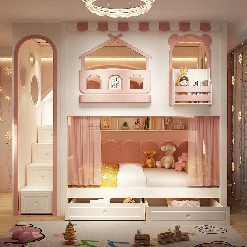 Nukhome Pink Home Bunk Bed (D11)
