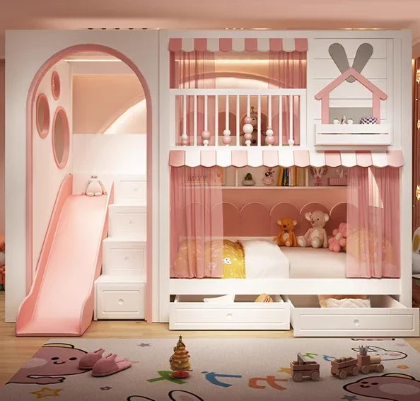 Nukhome Pink Little Hopper Bunk Bed (D7)