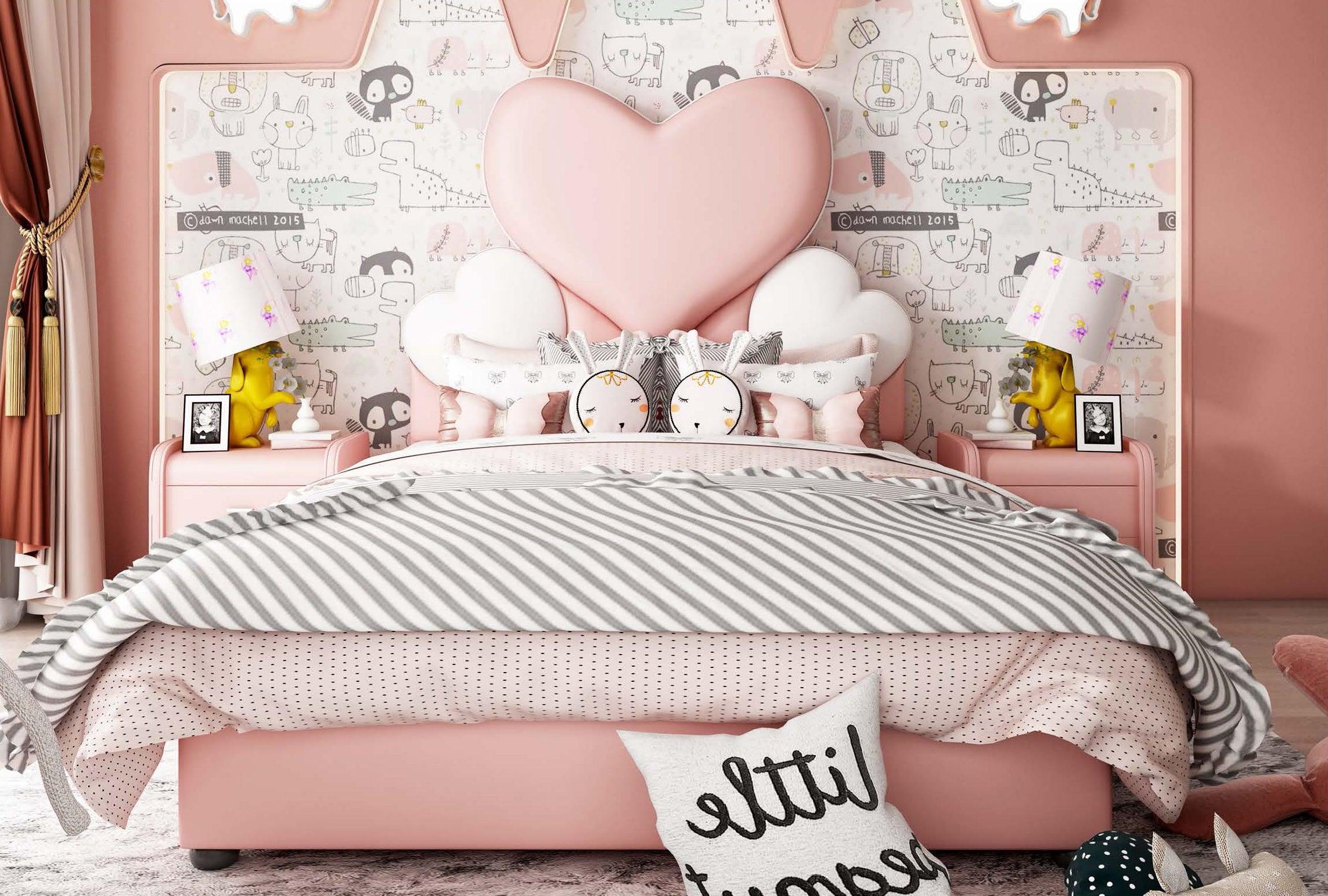HB Rooms Lovely Heart Bed (#805) - Kids Haven
