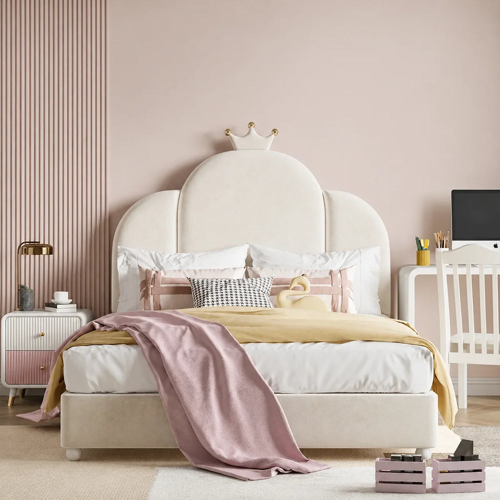 HB Rooms Ivory Crown Bed