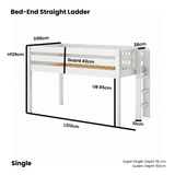 Maxtrix Kids Basic Low Loft (Ladder or Staircase)
