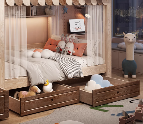 B.Design Little Rabbit House Full Height Bunk Bed (Customizable)