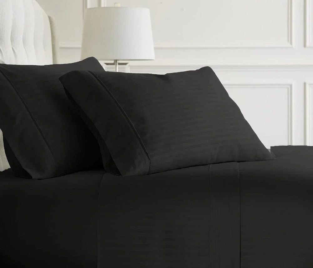 iSleep Solid Soft Strips Fitted Sheet Set (Various Colors) - Kids Haven