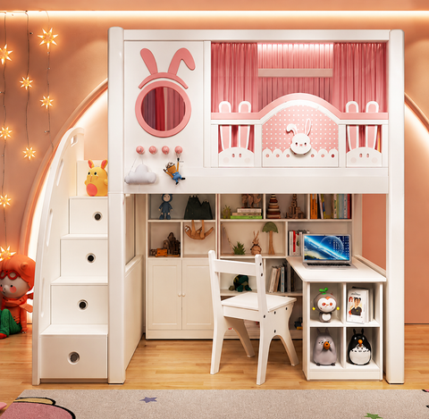 Nukhome Pink Rabbit Loft Bed (710-4 Loft)