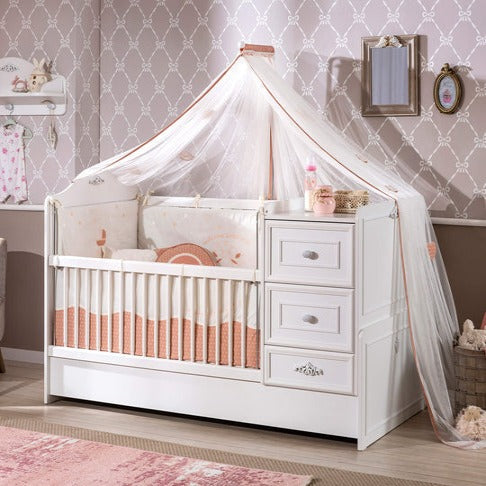 Cilek Romantica Convertible Baby Bed(75X160 Cm)