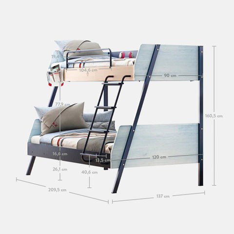 Cilek Trio Large Bunk Bed (90X200-120X200 Cm)
