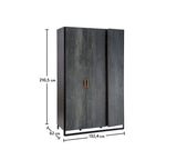 Cilek Dark Metal 3 Doors Wardrobe - Kids Haven