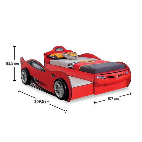 Cilek Race Cup Coupe Car Bed with Friend Bed (90x190 - 90x180cm)
