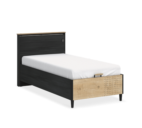 Cilek Black Storage Bed Plain Headboard (100X200 Cm or 120x200 Cm)