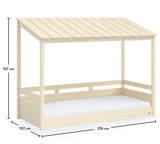 Cilek Montes Natural Bed with Wooden Roof (90x200 Cm)