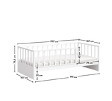 Cilek Montes White Alpha Roofless Bed (100x200 cm)