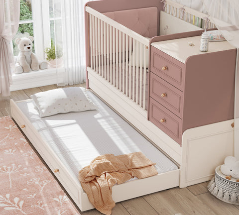 Cilek Baby Elegance Convertible Baby Bed (With Parent Bed)(80x180 cm)