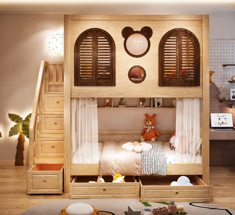 Nukhome Teddy Cabin Bunk Bed (N5)