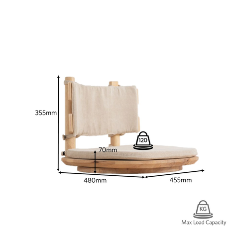 JUNO Tatami: Swivel Chair with Fabric Cushion