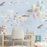 World Map Wallpaper (Xavia 3928-1J)