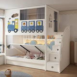 Nukhome Blue Train Bunk Bed (707-15 Bunk)