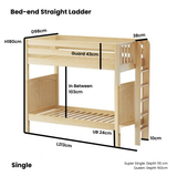Maxtrix Kids Basic High Bunk (Ladder or Staircase)