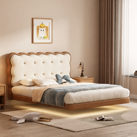 HB Rooms Wavy Biscuit Bed