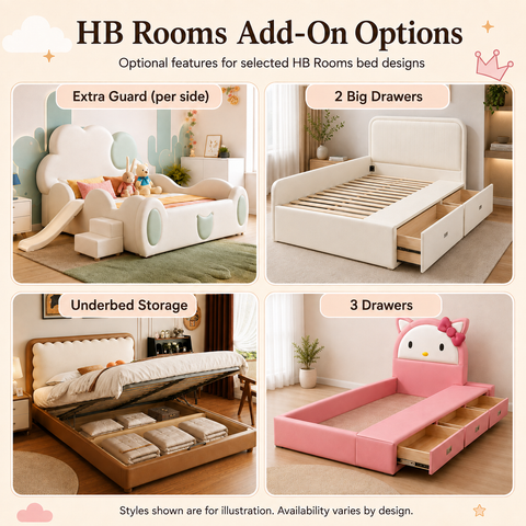 HB Rooms Bed — Optional Add-ons
