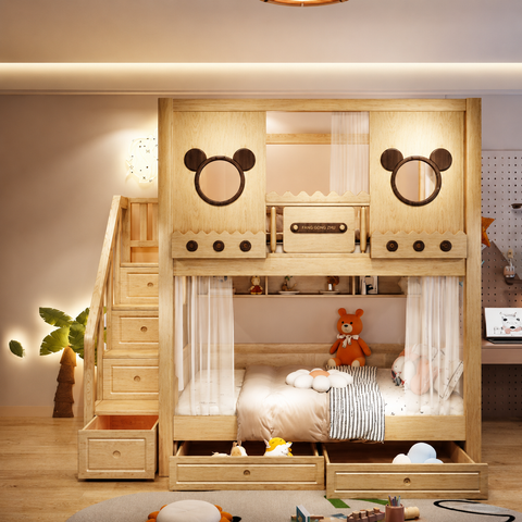 Nukhome Honeywood Bear Bunk Bed (N6)