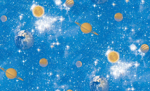 Planets with Blue Galaxy Wallpaper (The One 6838-2J)