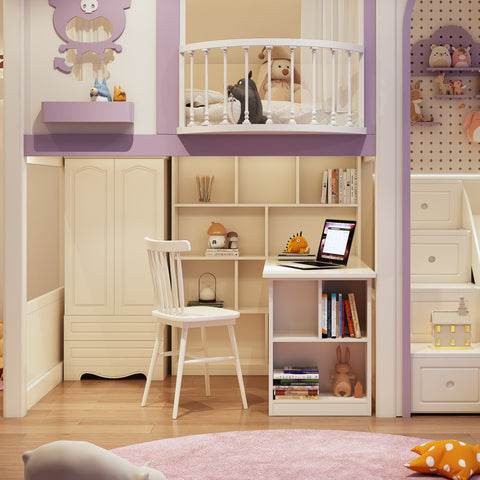 Nukhome Purple Pixie Loft Table and Storage Options