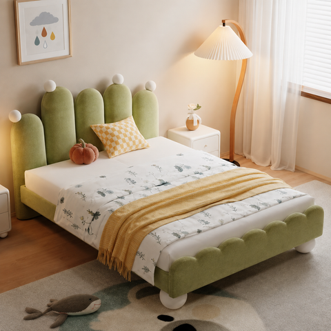 HB Rooms Sage Pom Bed