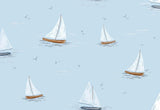 Boat in Blue Sea Wallpaper (V-Concept 7950-1J)