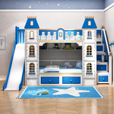 Nukhome Blue Castle Height Bunk (C011 - Blue)