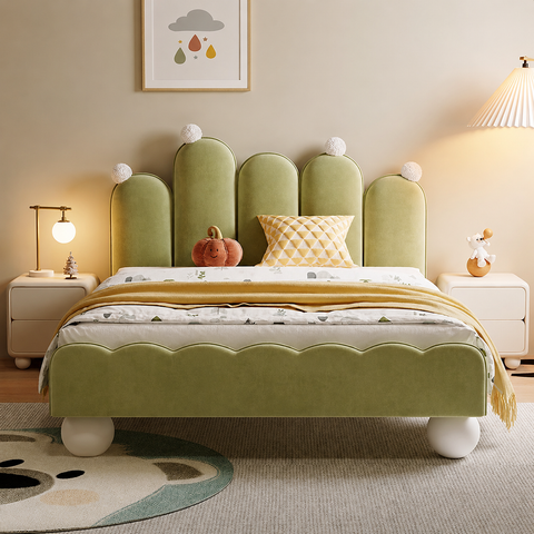HB Rooms Sage Pom Bed