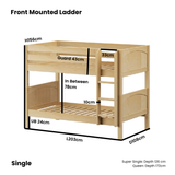 Maxtrix Kids Basic Low Bunk (Ladder or Staircase)