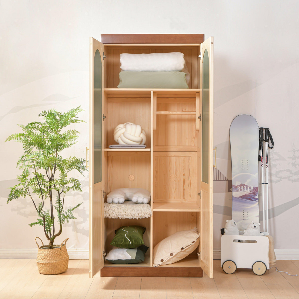 Sampo Snowy 2-doors Wardrobe - Kids Haven