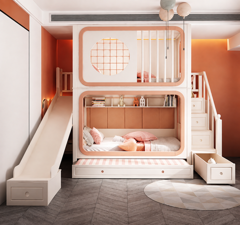 Nukhome Pink Skytron Bunk Bed (P072 - Pink)